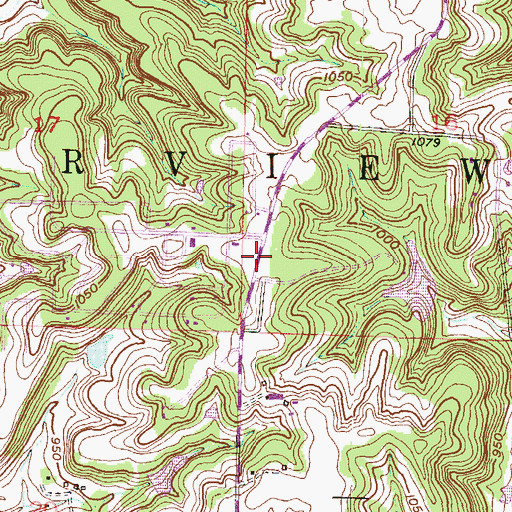 Topographic Map of Lakeside Village, KS