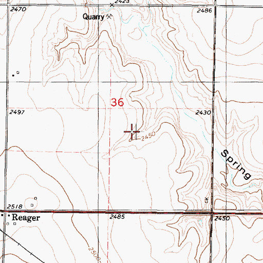 Topographic Map of Rockwell, KS