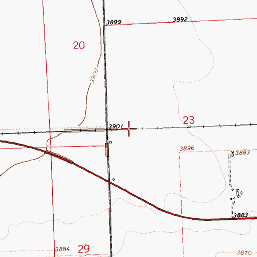 Topographic Map of Kanco, KS