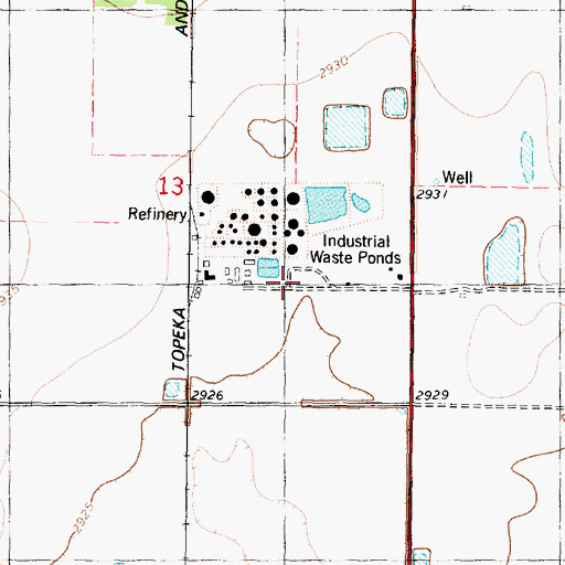Topographic Map of Chevron, KS