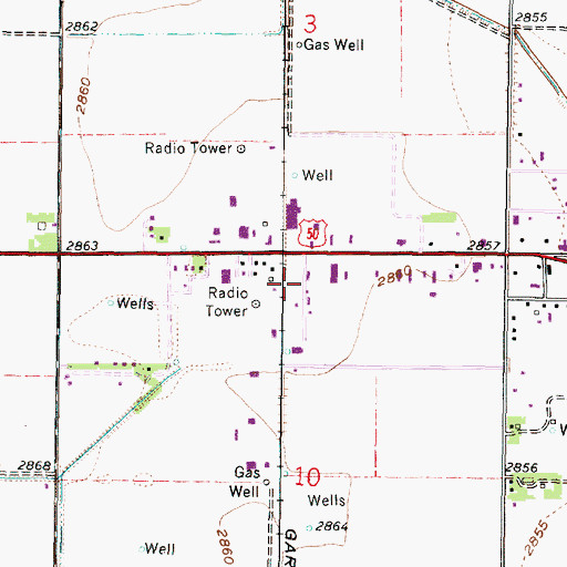 Topographic Map of Quinby, KS