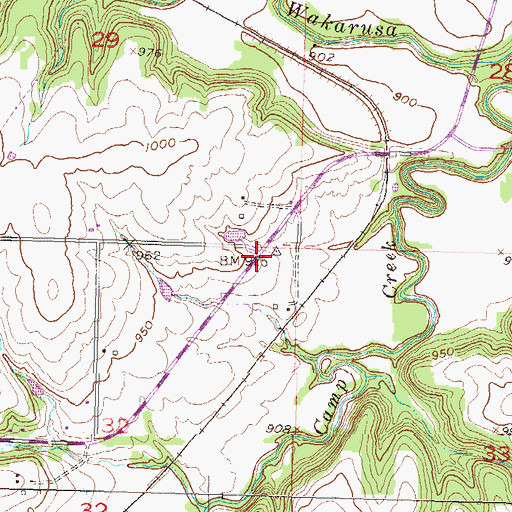 Topographic Map of Richland, KS