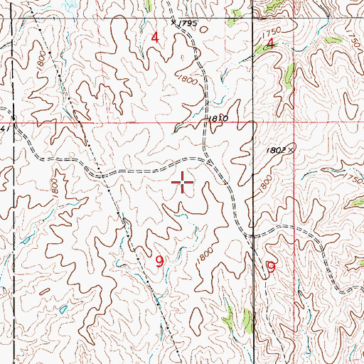 Topographic Map of Gypsum Hills, KS