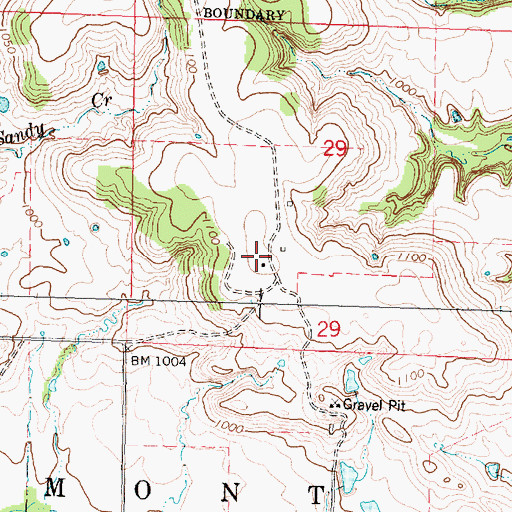 Topographic Map of Silver City Dome, KS