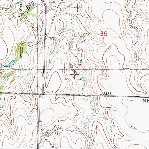Topographic Map of Alanthus, KS