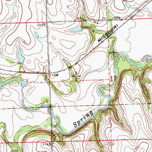 Topographic Map of Landergin (historical), KS