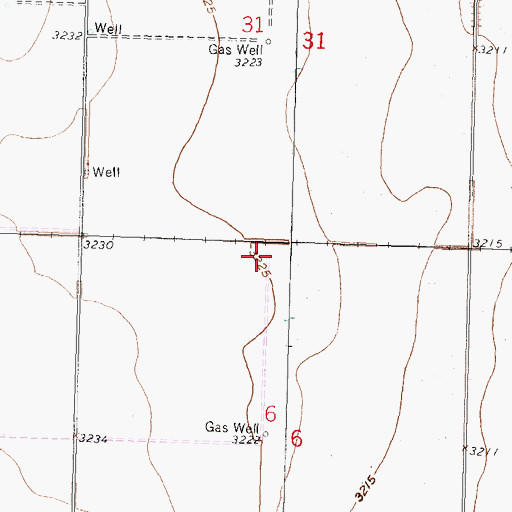 Topographic Map of Julian, KS