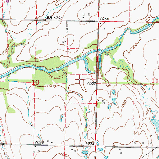 Topographic Map of Allen County, KS