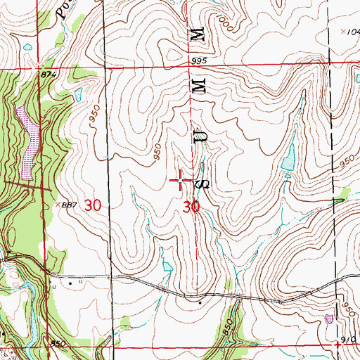 Topographic Map of Chautauqua County, KS
