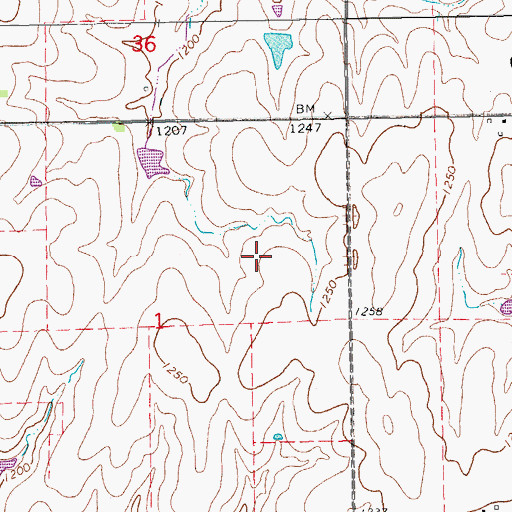Topographic Map of Dickinson County, KS