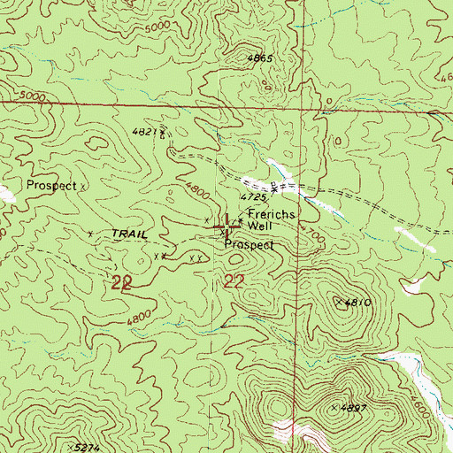 Topographic Map of Frerichs Well, AZ