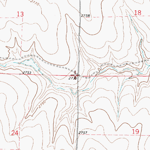 Topographic Map of Gove County, KS