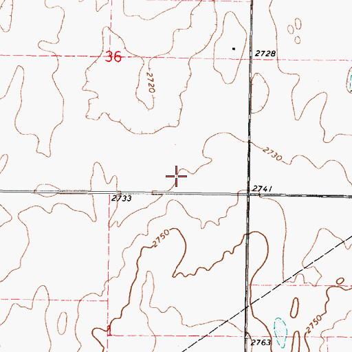 Topographic Map of Gray County, KS