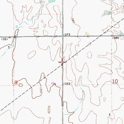 Topographic Map of Harper County, KS