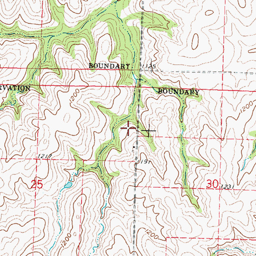 Topographic Map of Jackson County, KS