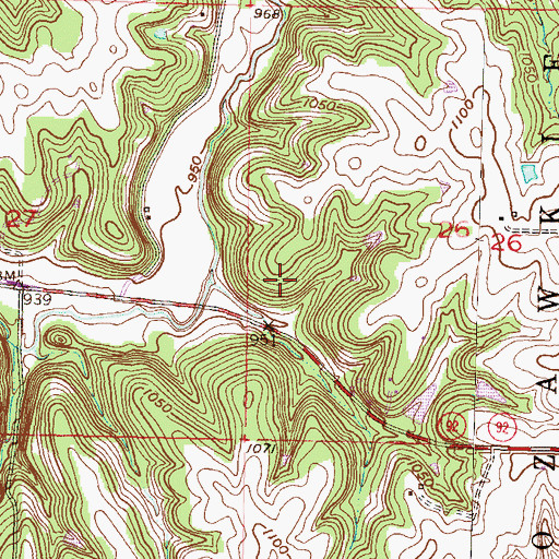 Topographic Map of Jefferson County, KS