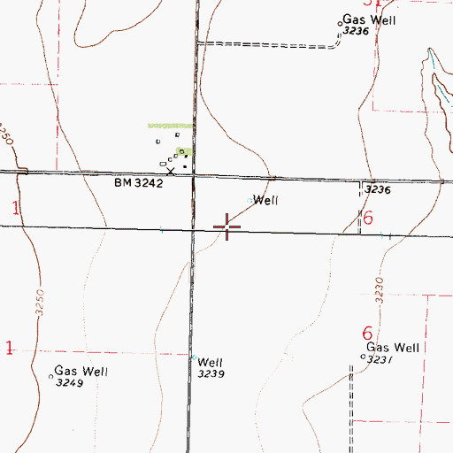 Topographic Map of Kearny County, KS