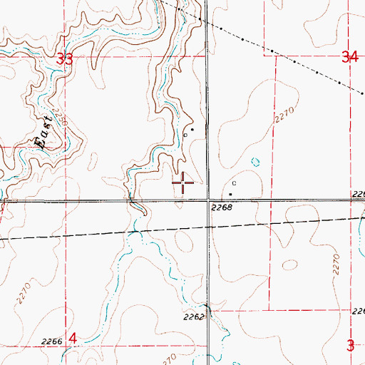 Topographic Map of Kiowa County, KS