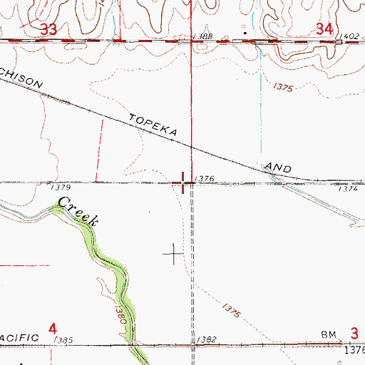 Topographic Map of Lincoln County, KS
