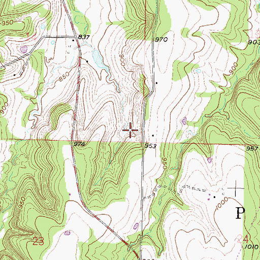 Topographic Map of Linn County, KS