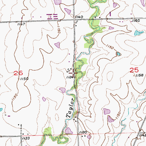 Topographic Map of Lyon County, KS