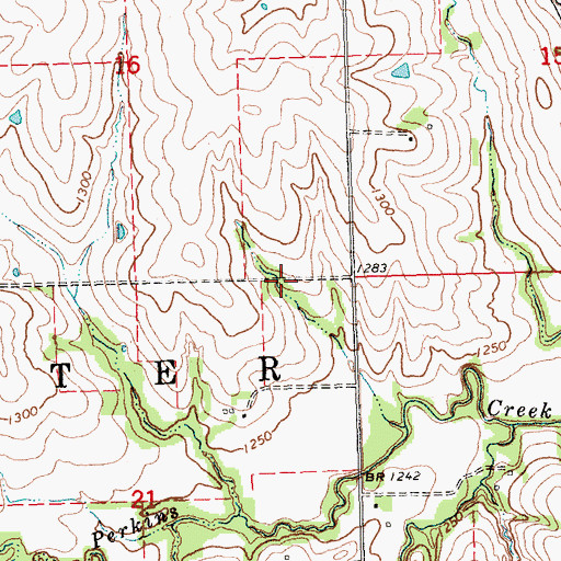 Topographic Map of Marshall County, KS