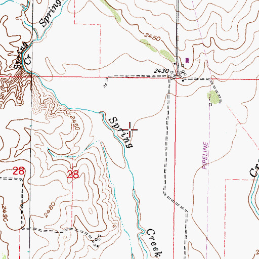 Topographic Map of Meade County, KS