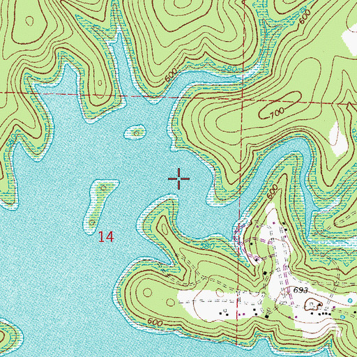 Topographic Map of Diamond Creek, AR