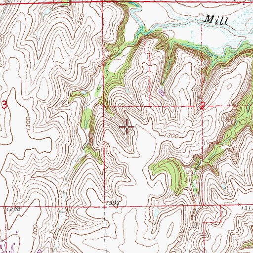 Topographic Map of Riley County, KS