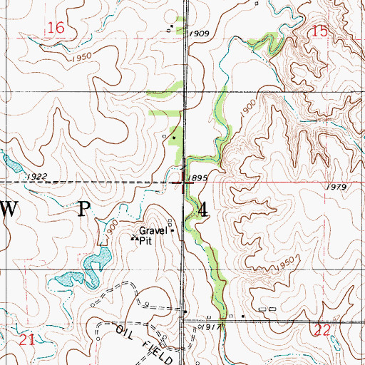 Topographic Map of Rooks County, KS