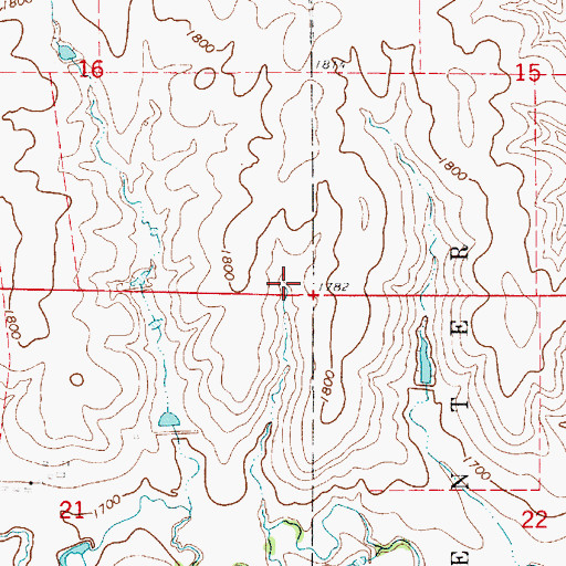 Topographic Map of Russell County, KS
