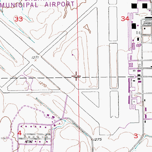 Topographic Map of Saline County, KS