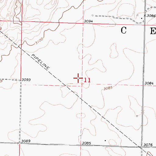 Topographic Map of Stevens County, KS