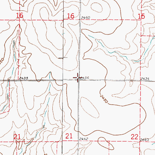 Topographic Map of Trego County, KS