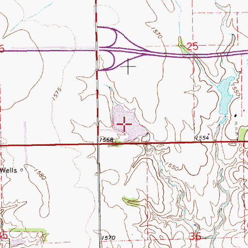 Topographic Map of Lakin Lake, KS