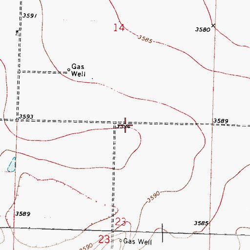 Topographic Map of Township of Westola, KS