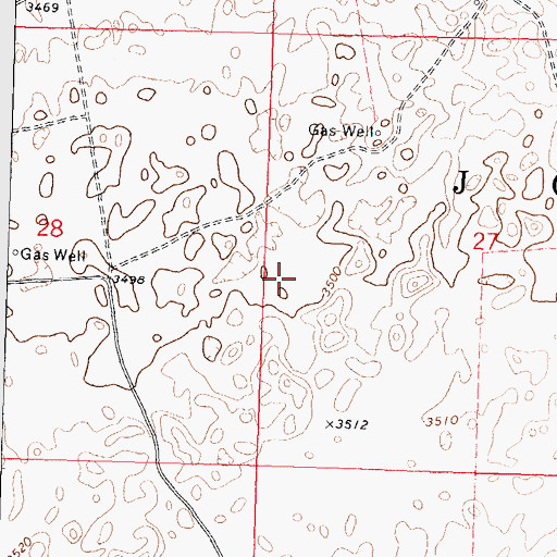 Topographic Map of Township of Jones, KS