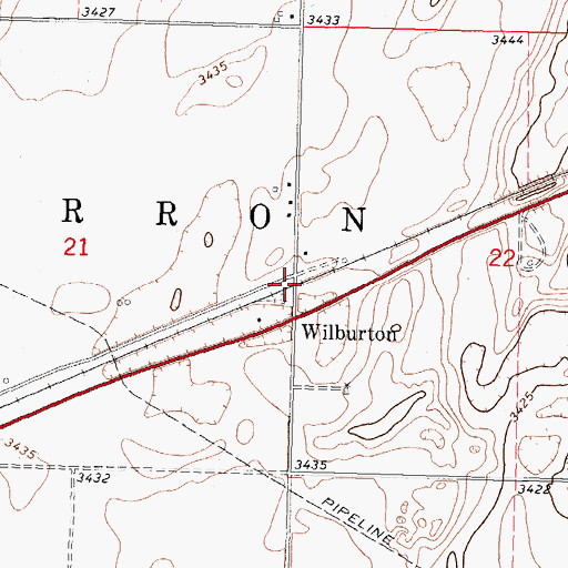 Topographic Map of Township of Cimarron, KS