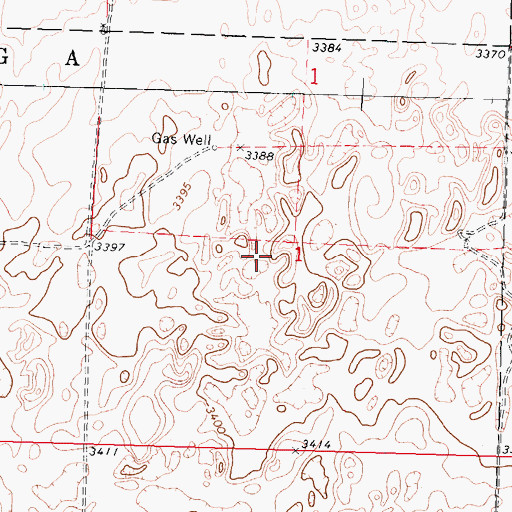 Topographic Map of Cimarron National Grassland, KS