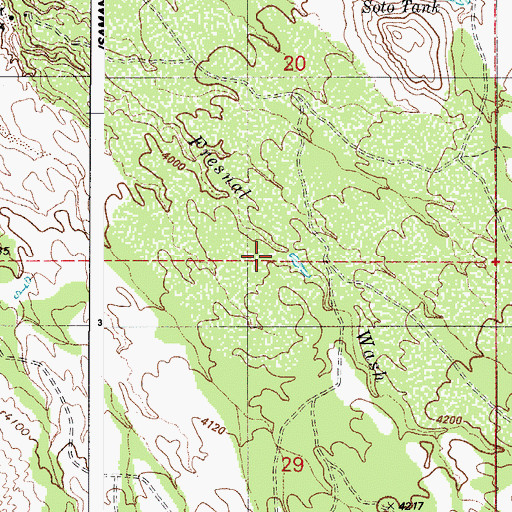 Topographic Map of Fresnal Canyon, AZ