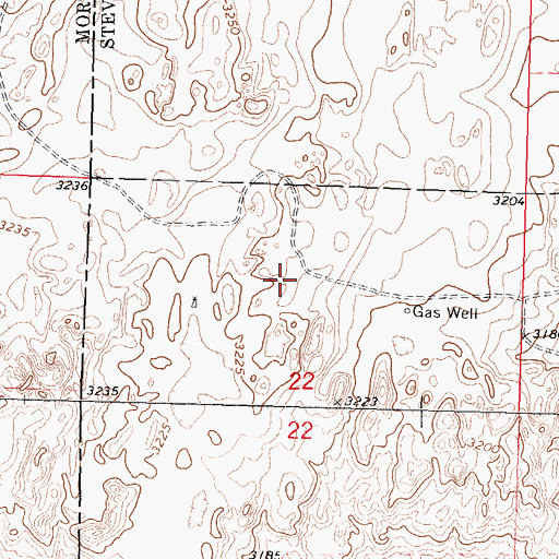 Topographic Map of Pasture Number Forty, KS