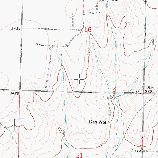 Topographic Map of Mills Pasture, KS