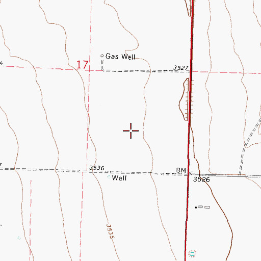 Topographic Map of Pasture Number Thirtyeight, KS
