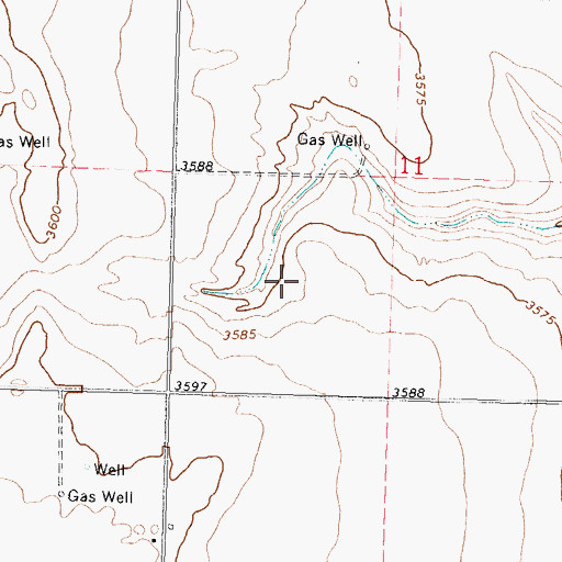 Topographic Map of Pasture Number Nine, KS