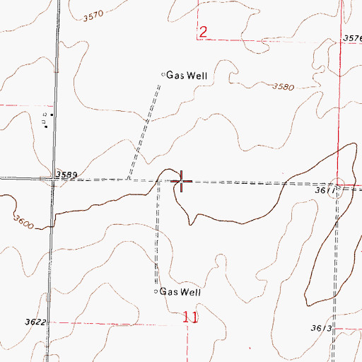 Topographic Map of Moore Pasture, KS