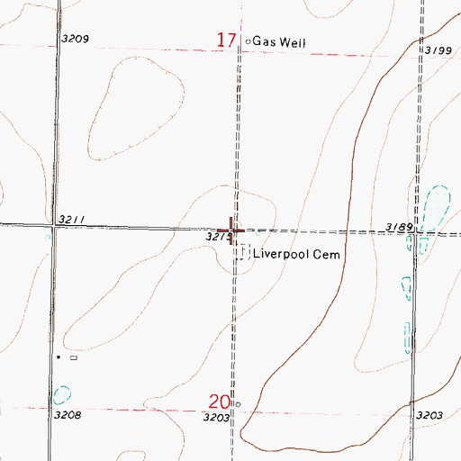 Topographic Map of Liverpool (historical), KS