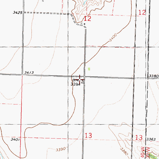 Topographic Map of Broadview School (historical), KS