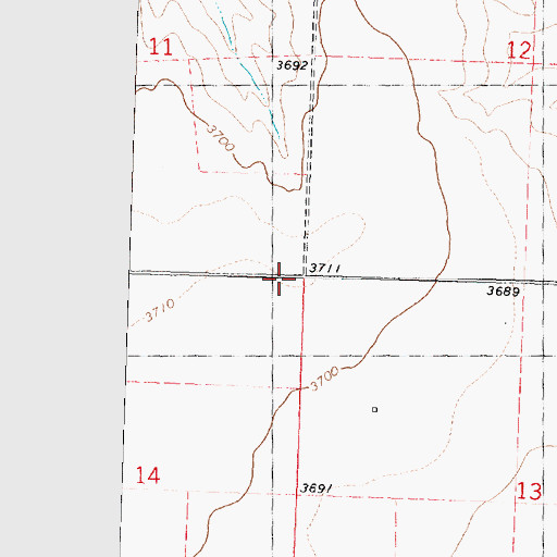 Topographic Map of German Plains School (historical), KS