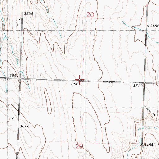 Topographic Map of Pleasant View School (historical), KS