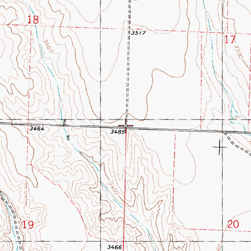 Topographic Map of Prairie Belle School (historical), KS